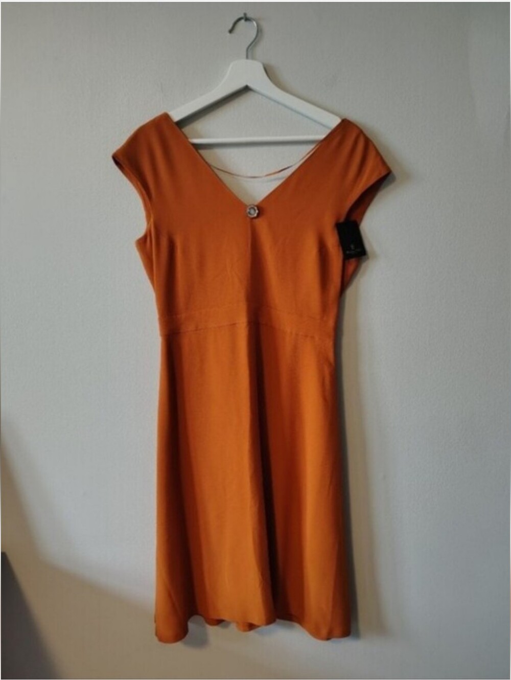 NWT Massimo Dutti Burnt Orange Fit & Flare Dress